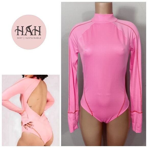 New. Hot as hell for Free People pink rash guard. Large. Retails $240 - Picture 1 of 10